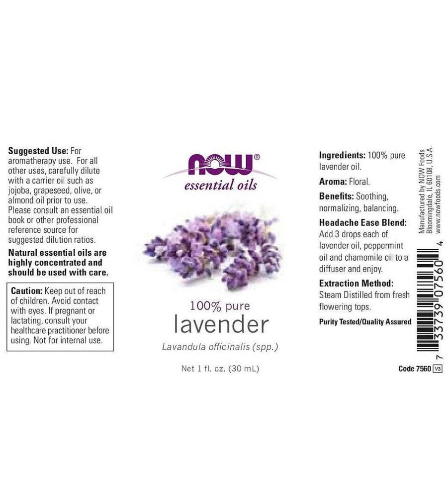 Home & Wellness NOW | 100% Pure Lavender Essential Oil 1 Oz