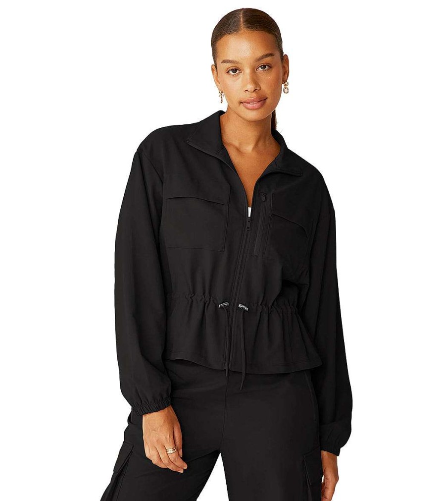 Clothing Beyond Yoga Yoga Jackets & Sweatshirts | City Chic Jacket Black