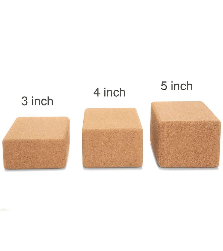 Yoga Mats & Props Everyday Yoga | Cork Yoga Block 4 Inch Natural