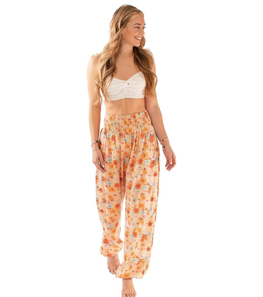 Clothing Lotus and Luna Yoga Pants | San Clemente Harem Pants Mustard