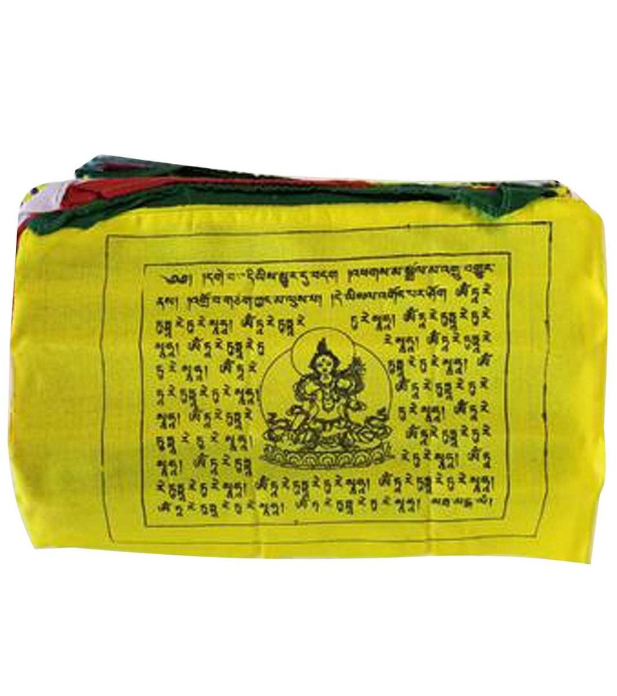 Meditation Yak & Yeti | Prayer Flag White Tara (Pack Of 5) Multicolor