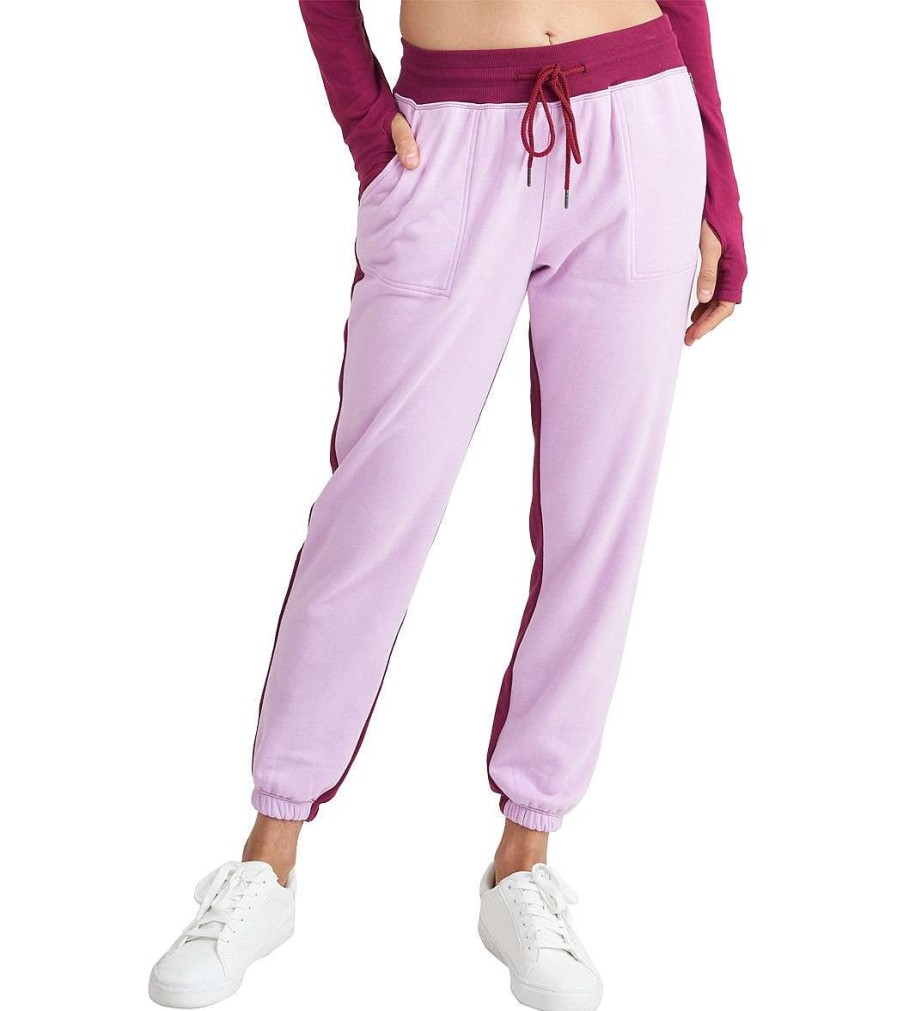 Clothing Thrive Societe Yoga Pants | Zip Color Block Jogger Pink Lavender