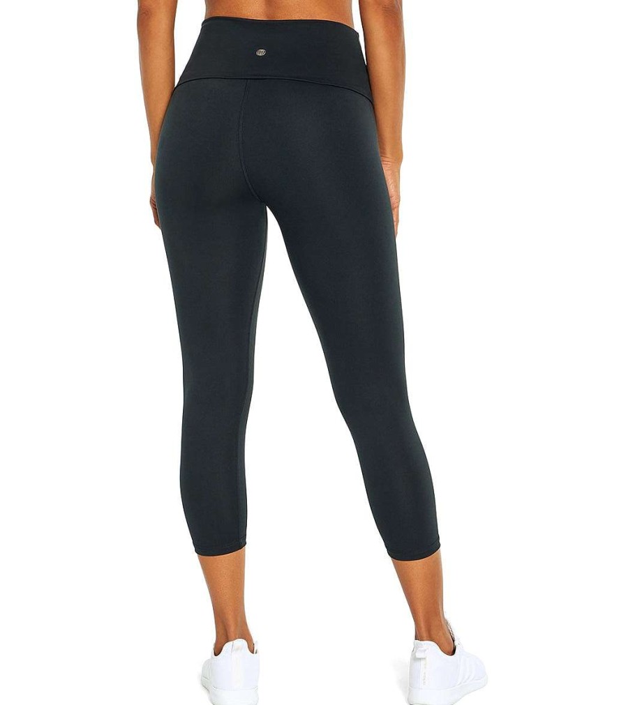 Clothing Balance Collection Yoga Leggings | Aubrey Foldover Capri Black