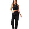 Clothing Lotus and Luna Yoga Pants | Solid Wide Leg Pant Black