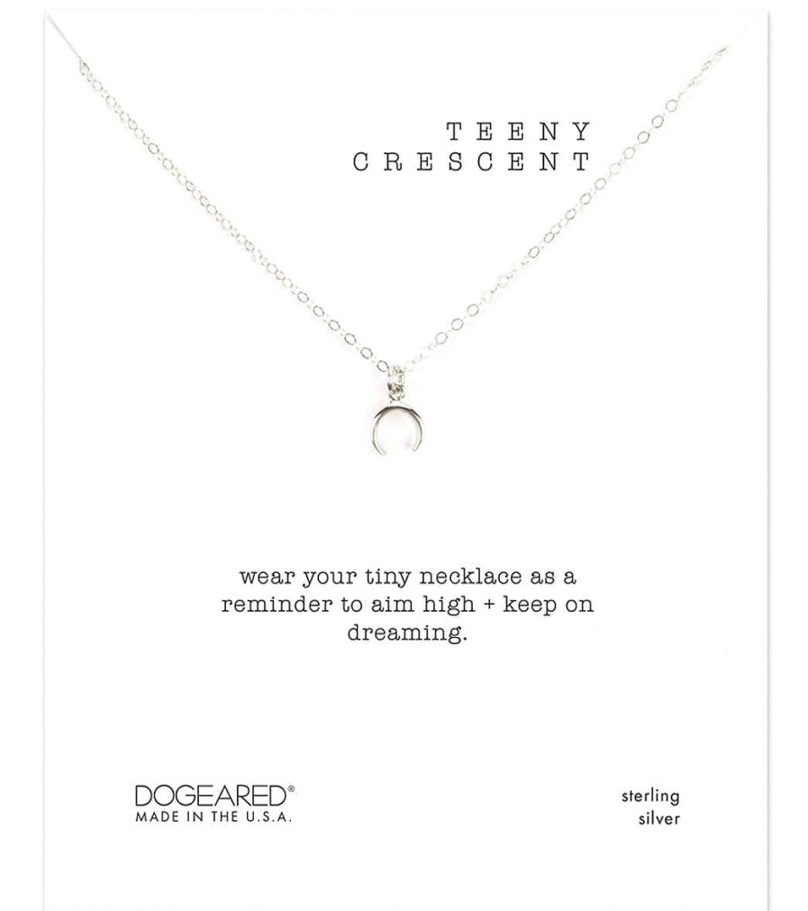 Accessories Dogeared | Teeny Crescent Necklace Silver