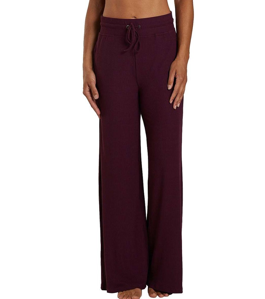 Clothing Zobha Yoga Pants | Celine Wide Leg Potent Purple