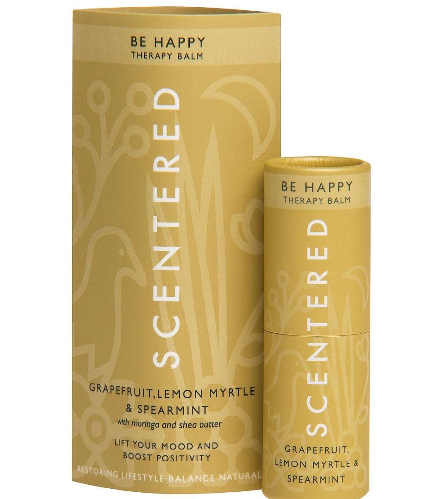 Home & Wellness Scentered | Be Happy Aromatherapy Balm Yellow