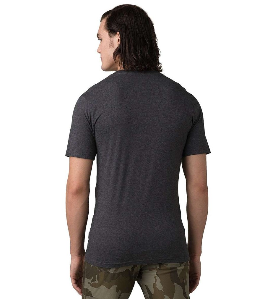 Clothing prAna Men'S Yoga Shirts | Freebird Journeyman Short Sleeve Tee Charcoal Heather