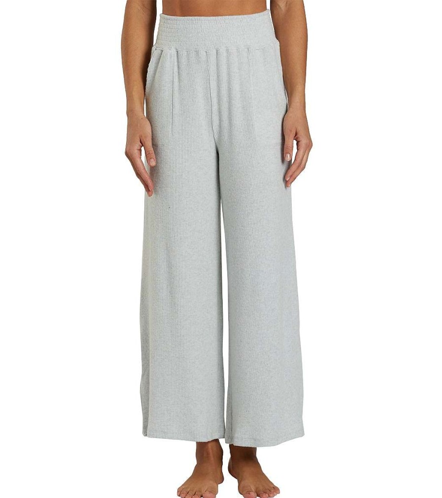 Clothing Spiritual Gangster Yoga Pants | Ballet Rib Wide Leg Pant Heather Ash