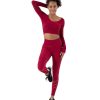 Clothing NUX Yoga Tops | Edinburg Long Sleeve Garnet