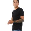 Clothing Bella + Canvas Men'S Yoga Shirts | Triblend Crew Tee Solid Black Triblend