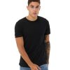 Clothing Bella + Canvas Men'S Yoga Shirts | The Crew Tee Solid Black Triblend