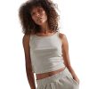 Clothing Varley Yoga Tops | Emma Tank Sage Grey