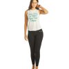 Clothing Spiritual Gangster Yoga Tops | Happy Active Muscle Tank White