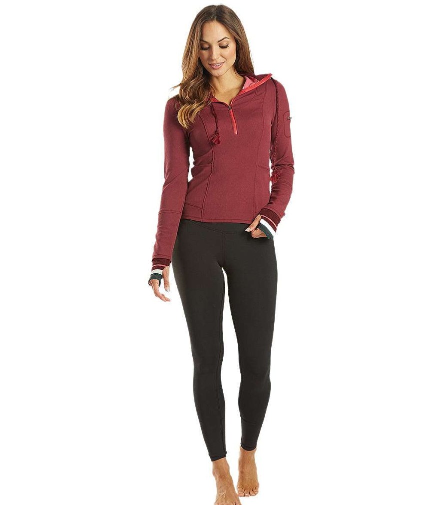 Clothing Free People Yoga Jackets & Sweatshirts | Hit The Trail Layer Hoodie Mulberry