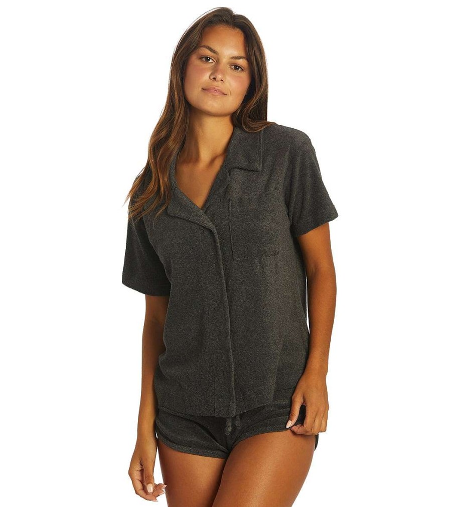 Clothing Year of Ours Yoga Tops | The Vacation Shirt Black