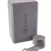 Yoga Mats & Props Gaiam | Yoga Block & Strap Combo 6' Grey