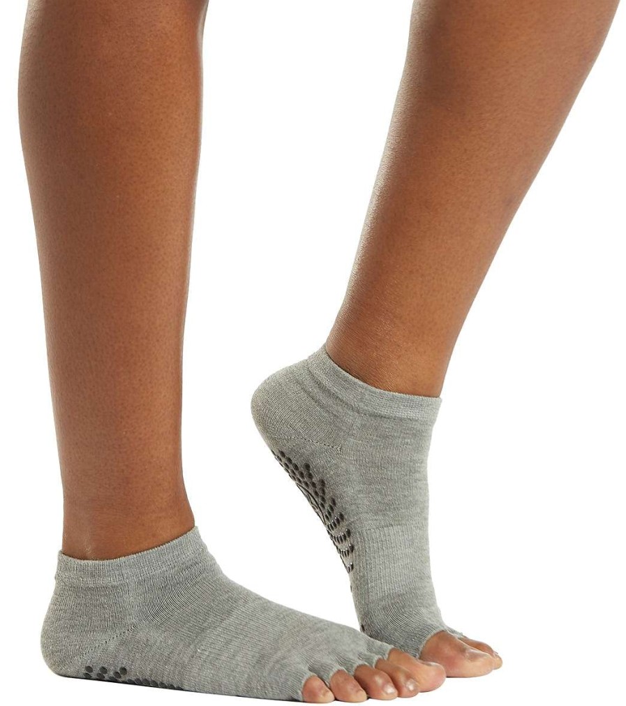 Accessories Gaiam | Grippy Toeless Yoga Socks Heather Grey/Black