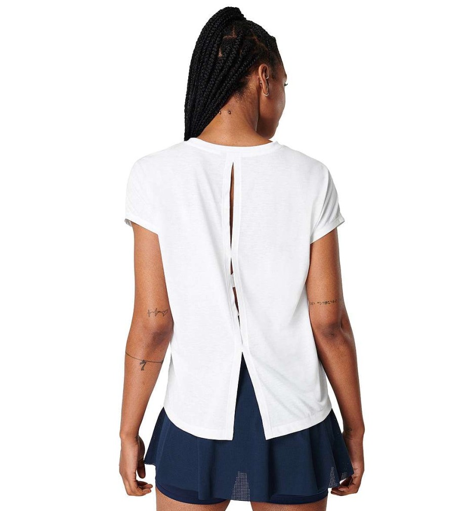 Clothing Sweaty Betty Yoga Tops | Split Back T-Shirt White