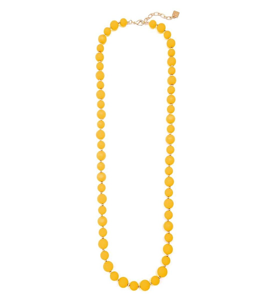 Accessories Zenzii | Chunky Matte Beaded Long Necklace