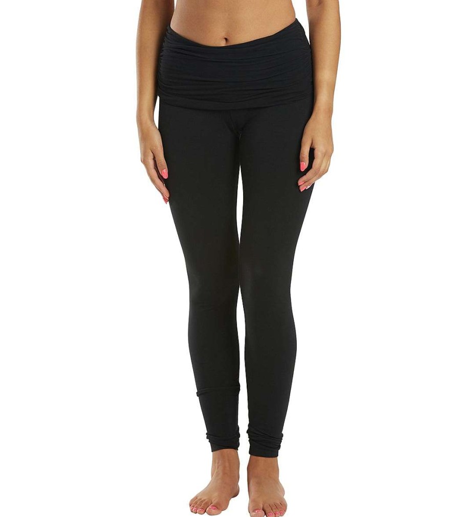 Clothing Hard Tail Yoga Leggings | Scrunchy Waistband Ankle Leggings Black