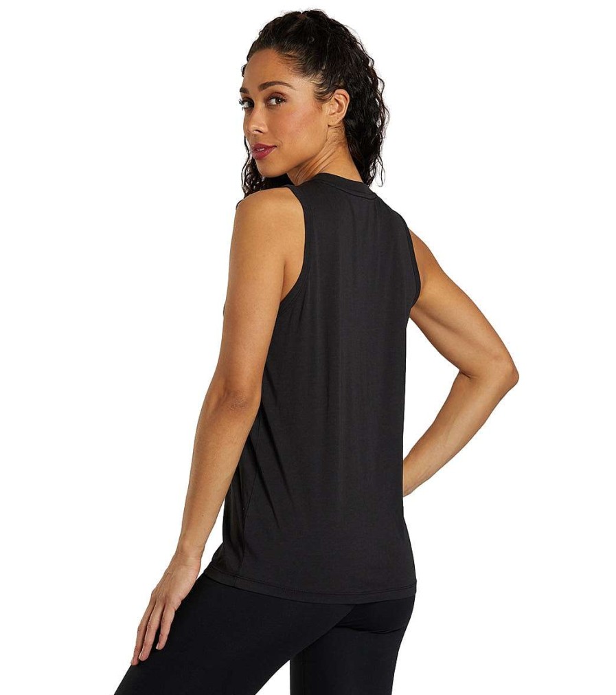 Clothing Spiritual Gangster Yoga Tops | Good Energy Essential Tank Black