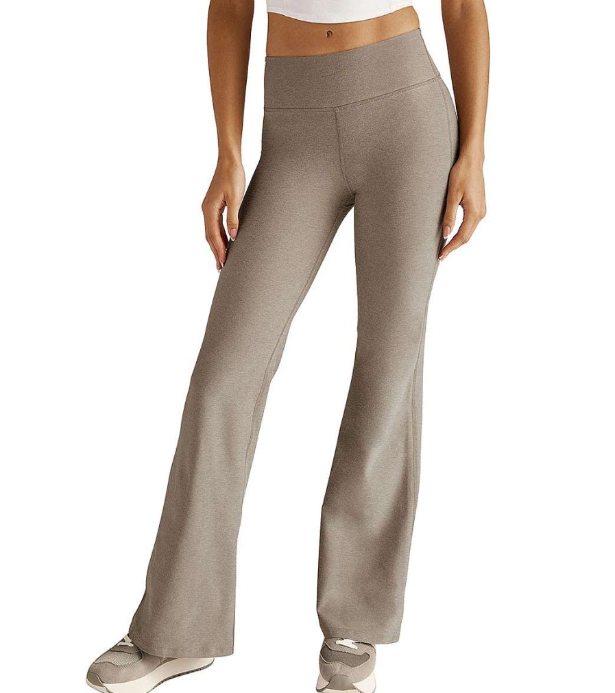 Clothing Beyond Yoga Yoga Pants | Spacedye 90'S Low Rise Flare Pant Birch Heather