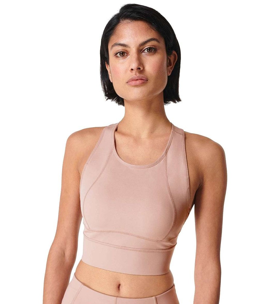 Clothing Sweaty Betty Yoga Sports Bras | Super Soft Dance Crop Ash Pink