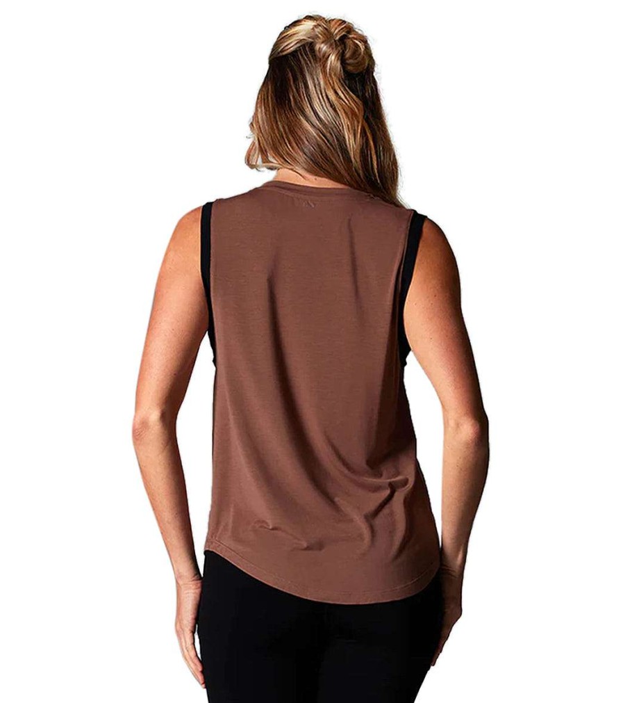 Clothing Tavi Yoga Tops | High Neck Muscle Tank