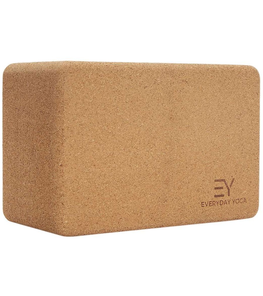 Yoga Mats & Props Everyday Yoga | Cork Yoga Block 5 Inch Natural