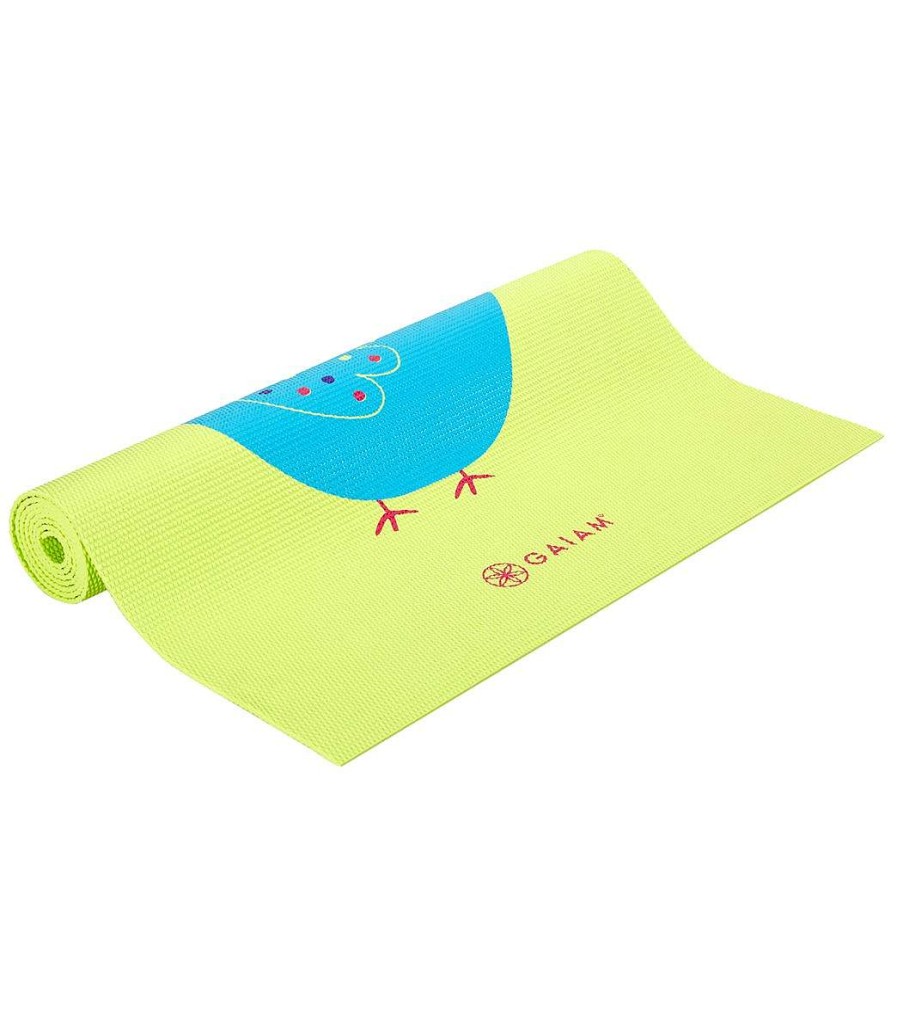 Yoga Mats & Props Gaiam | Kid'S Birdsong Yoga Mat 60" 4Mm Green/Multi