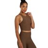 Clothing Varley Yoga Sports Bras | Let'S Move Rib Kempton Bra Carob