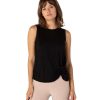 Clothing Beyond Yoga Yoga Tops | Twist Goodbye Muscle Yoga Tank Black