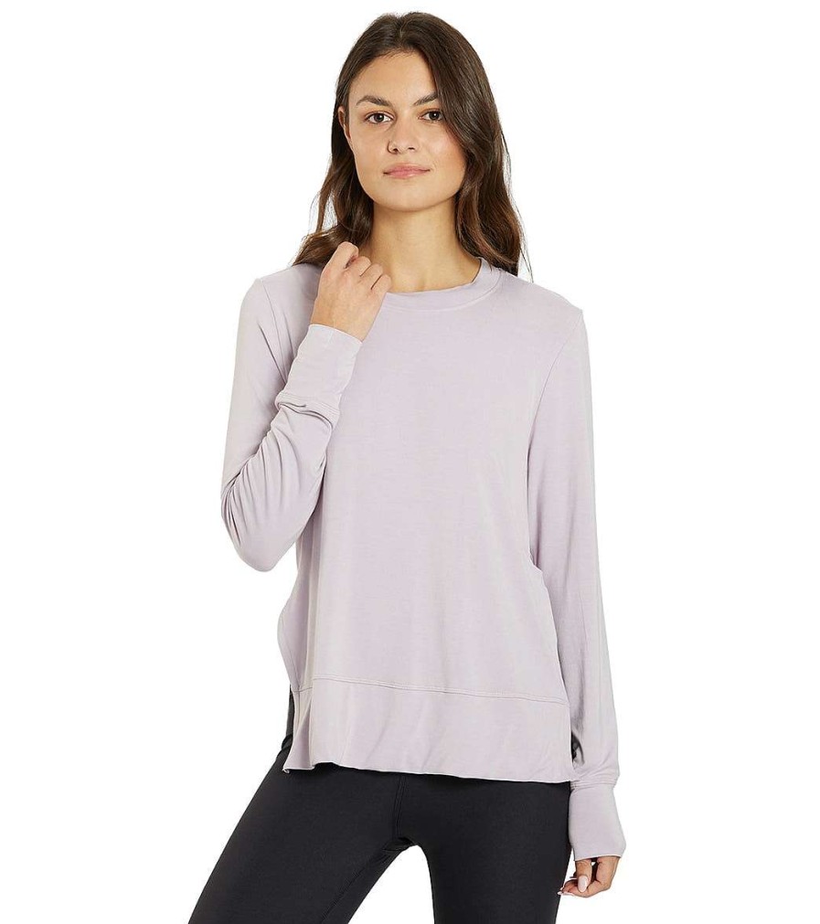 Clothing Thrive Societe Yoga Jackets & Sweatshirts | Daily Side Slit Pullover Iris