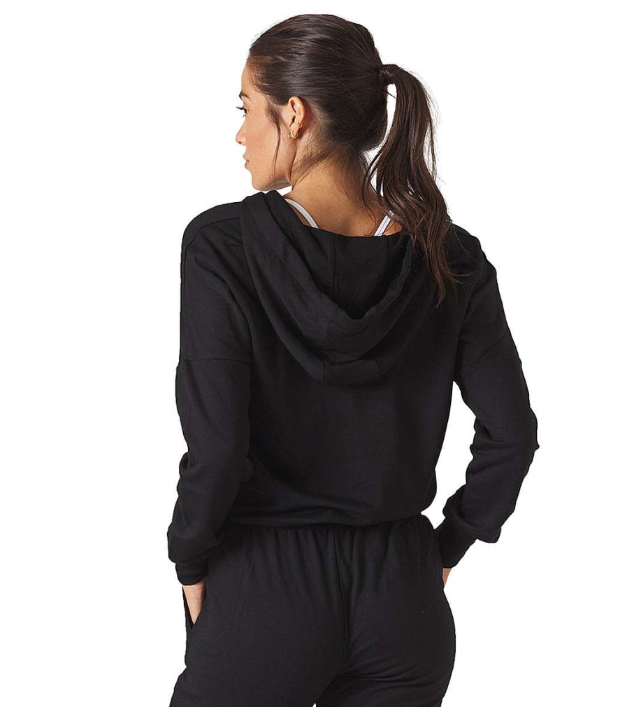 Clothing Glyder Yoga Jackets & Sweatshirts | Halfway Hoodie Black