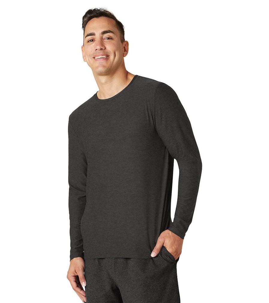 Clothing Beyond Yoga Men'S Yoga Shirts | Always Beyond Long Sleeve Crew