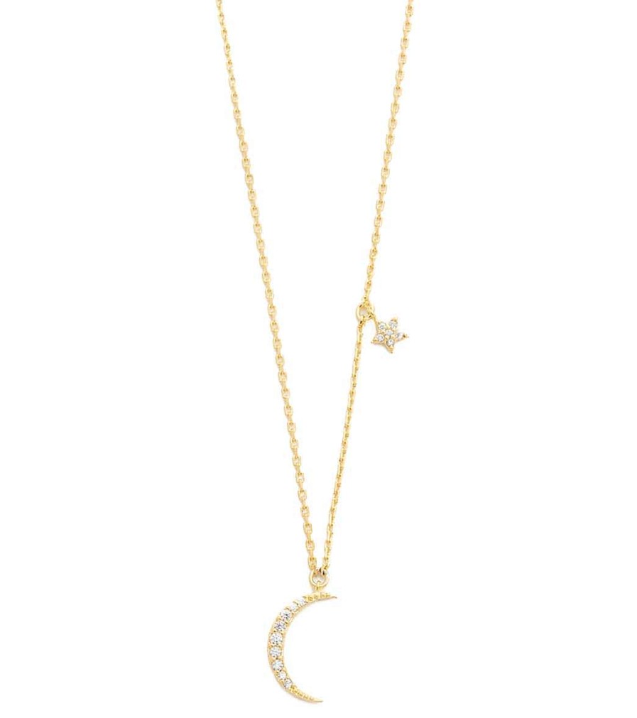 Accessories TAI Jewelry | Moon Pendant With Star Charm