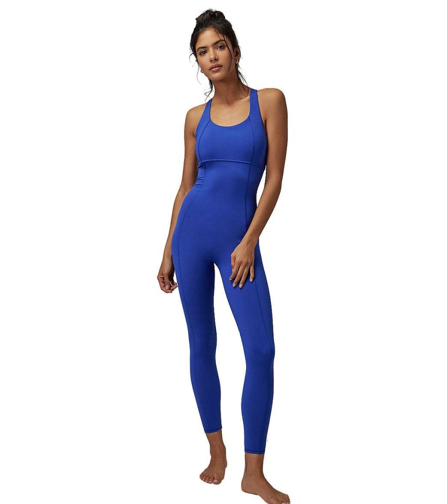 Clothing Spiritual Gangster Yoga Leotards & Jumpsuits | Flaunt Dream Tech Jumpsuit Electric Cobalt