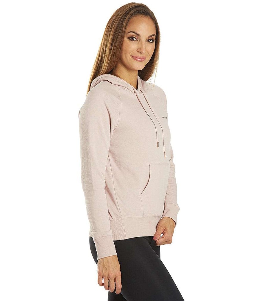 Clothing Spiritual Gangster Yoga Jackets & Sweatshirts | Love Light Pullover Hoodie Rose Quartz