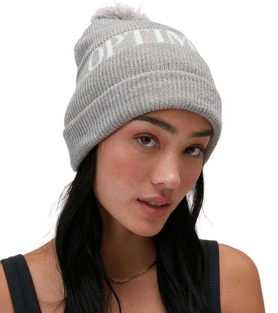 Accessories Spiritual Gangster | Eternal Optimist Pom Pom Beanie Heather Grey