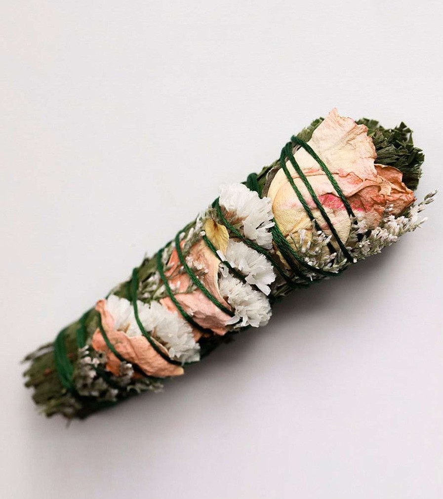 Meditation Among The Flowers | Cedar + Garden Flower Smudge Wand