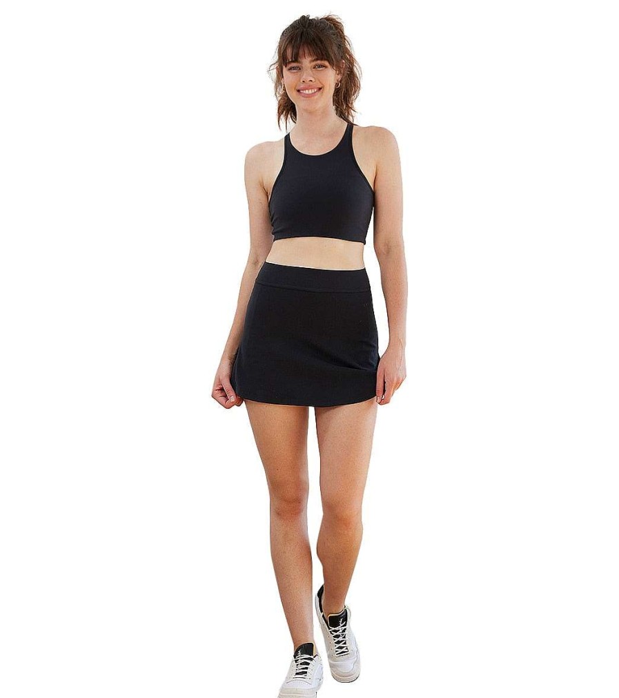 Clothing Cream Yoga Yoga Dresses & Skirts | Evelyn Skort Black