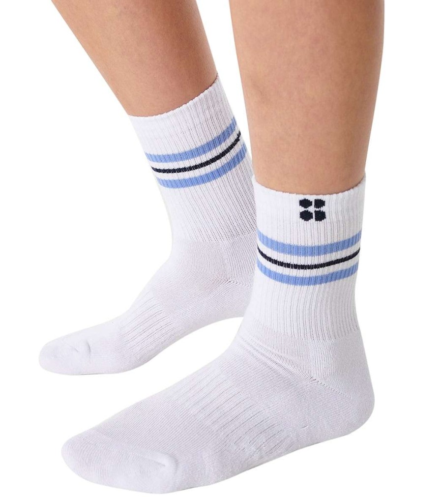 Accessories Sweaty Betty | Go Faster Crew Socks 2 Pack Coast Blue