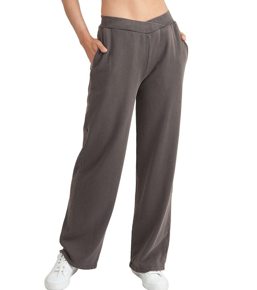 Clothing Thrive Societe Yoga Pants | Washed Wrap Waist Pant Fudge