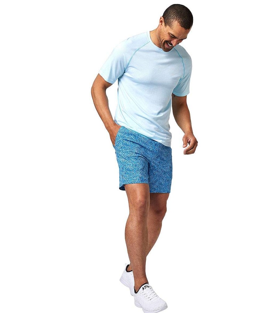 Clothing Rhone Men'S Yoga Shirts | Reign Tech Short Sleeve Castaway Heather