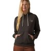 Clothing prAna Yoga Jackets & Sweatshirts | Organic Graphic Hoodie Washed Black Mountain