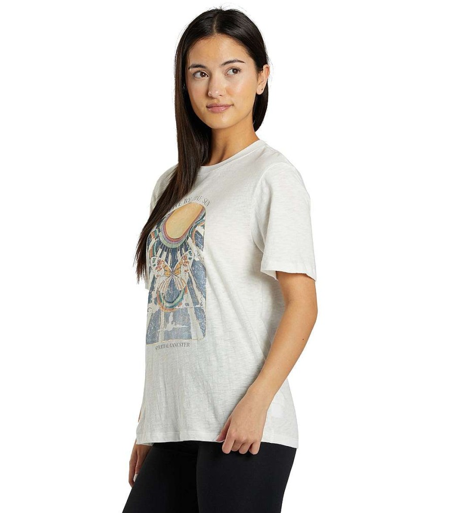 Clothing Spiritual Gangster Yoga Tops | Live By The Sun Short Sleeve Stone