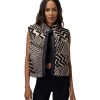 Clothing Spiritual Gangster Yoga Jackets & Sweatshirts | Leah Sherpa Vest Tan Nordic Fairisle