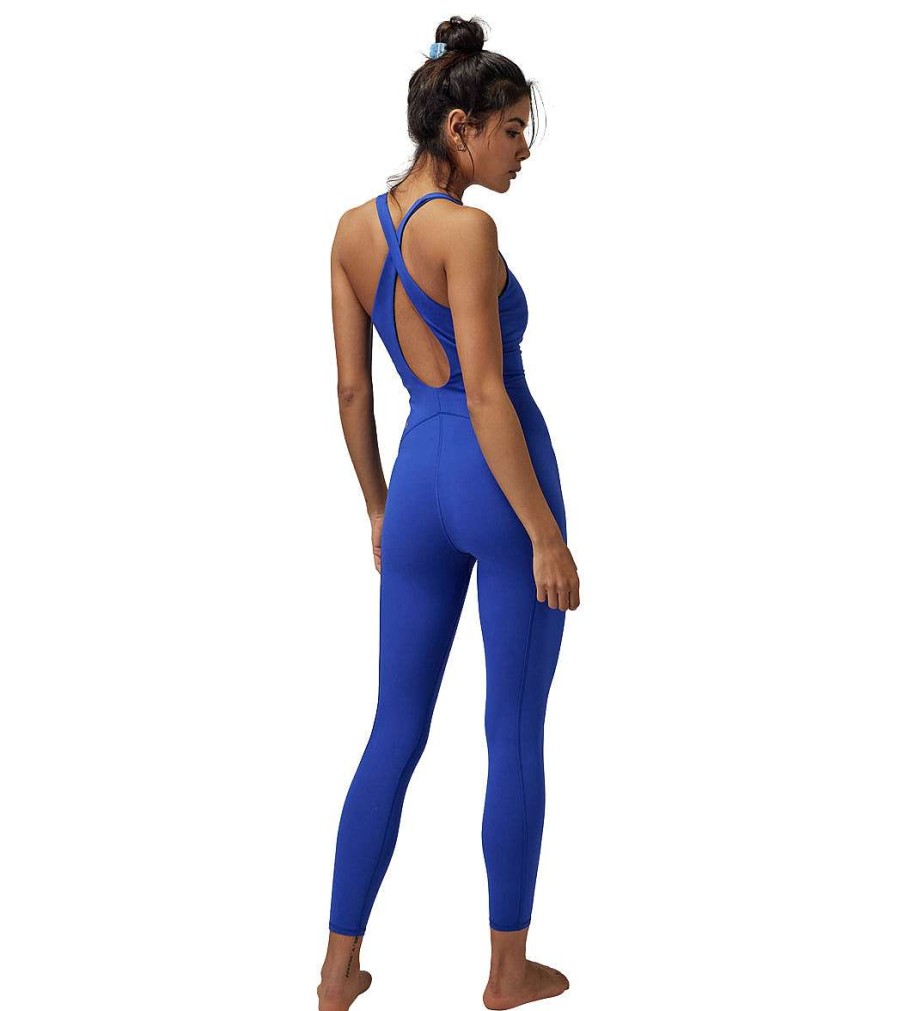 Clothing Spiritual Gangster Yoga Leotards & Jumpsuits | Flaunt Dream Tech Jumpsuit Electric Cobalt