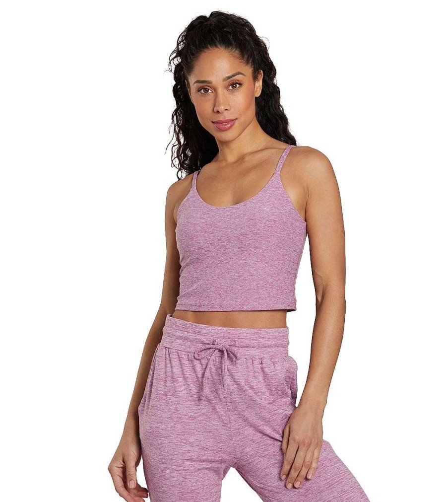 Clothing Tavi Yoga Sports Bras | Cloud Cami Bra Berry Space Dye